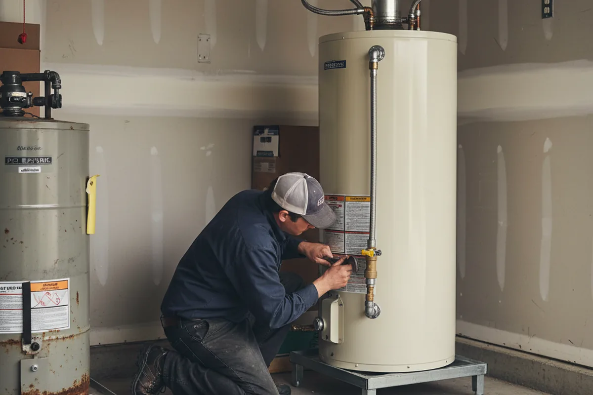 Water heater and shutoff valve replacement in East Hanover